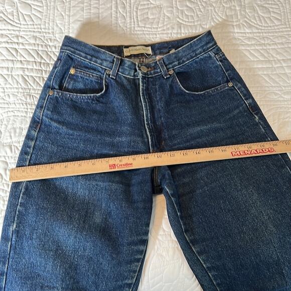 Vintage Calvin Klein Sport cropped raw hem  blue jeans size 6 made in USA - Picture 6 of 9